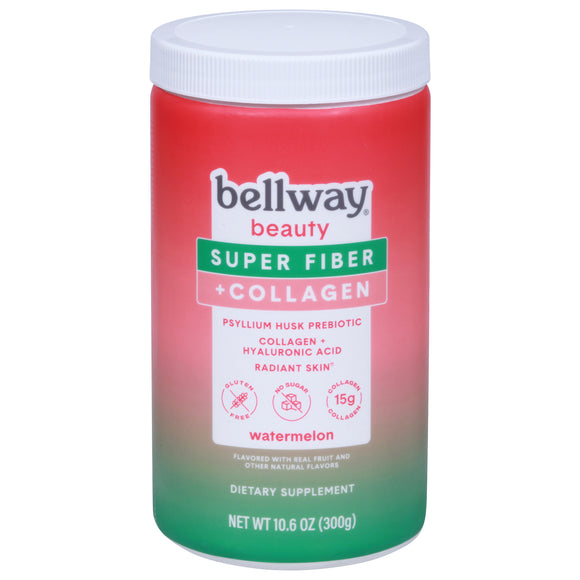 Bellway - Super Fiber + Collagen Powder Watermelon - Case Of 4 - 10.6 Ounces - Vita-Shoppe.com