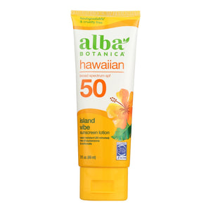 Alba Botanica - Sunscreen Lotion Island Vibes Spf50 - 1 Each-3 Fluid Ounces - Vita-Shoppe.com