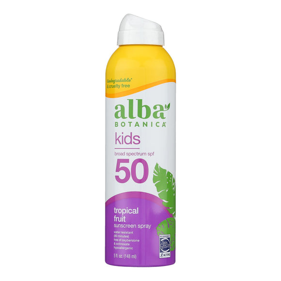 Alba Botanica - Sunscreen Spray Kids Spf 50 - 1 Each-5 Fluid Ounces - Vita-Shoppe.com
