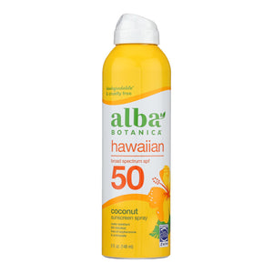 Alba Botanica - Sunscreen Spray Coconut Spf 50 - 1 Each-5 Fluid Ounces - Vita-Shoppe.com