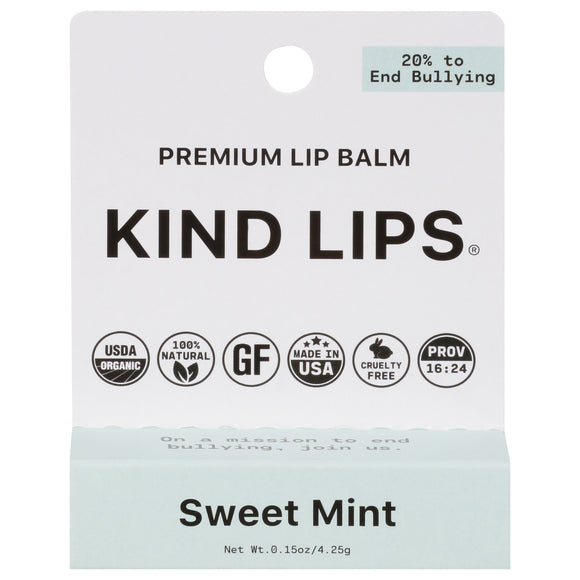 Kind Lips - Lip Balm Organic Sweet Mint 12 Count - Case Of 12 - 0.15 Ounce - Vita-Shoppe.com