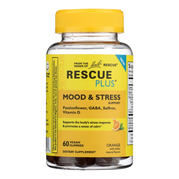 Rescue - Mood Stress Support Gummy Orange - 1 Each-60 Count - Vita-Shoppe.com