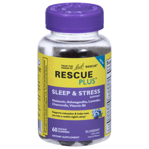 Rescue - Sleep Stress Support Gummy Blueberry - 1 Each-60 Count - Vita-Shoppe.com