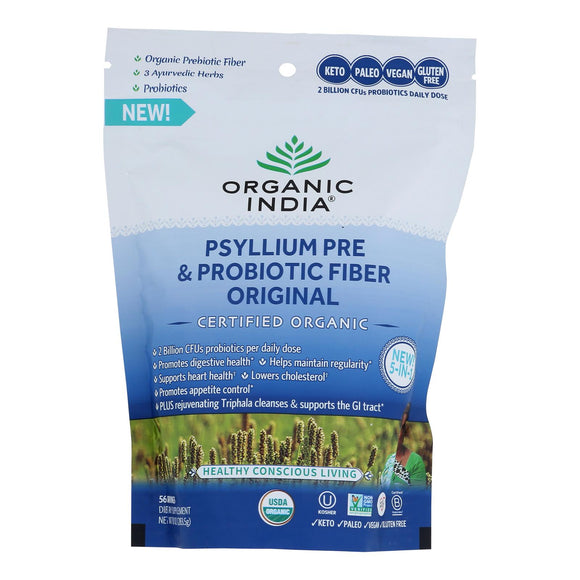 Organic India - Psyllium Organic Prebiotic/probiotic Fiber Organic - Case Of 12-10 Ounces - Vita-Shoppe.com