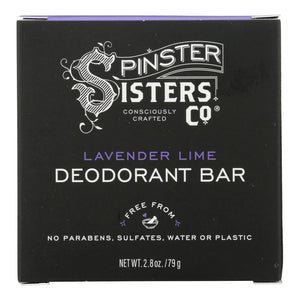 Spinster Sisters Company - Deodorant Bar Lavender Lime - 1 Each-2.8 Ounces - Vita-Shoppe.com