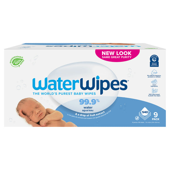 Waterwipes - Baby Wipes Water Based Unscented - Case Of 1-540 Count - Vita-Shoppe.com