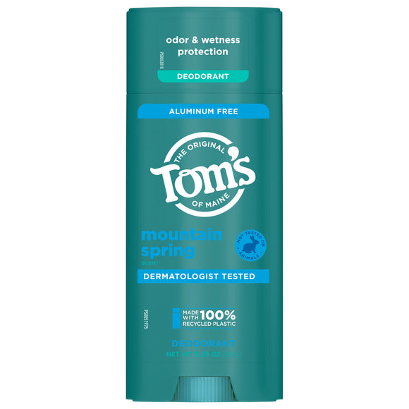 Tom's Of Maine - Deodorant Stick Mountain Spring - Case Of 6 - 3.25 Ounces - Vita-Shoppe.com