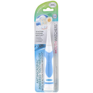 Mouth Watchers - Toothbrush - Powered Blue - antibacterial electric toothbrush - Vita-Shoppe.com