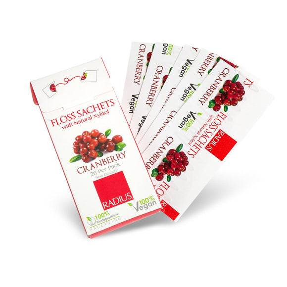 Radius - Floss Sachets With Natural Xylitol - Cranberry - Vita-Shoppe.com